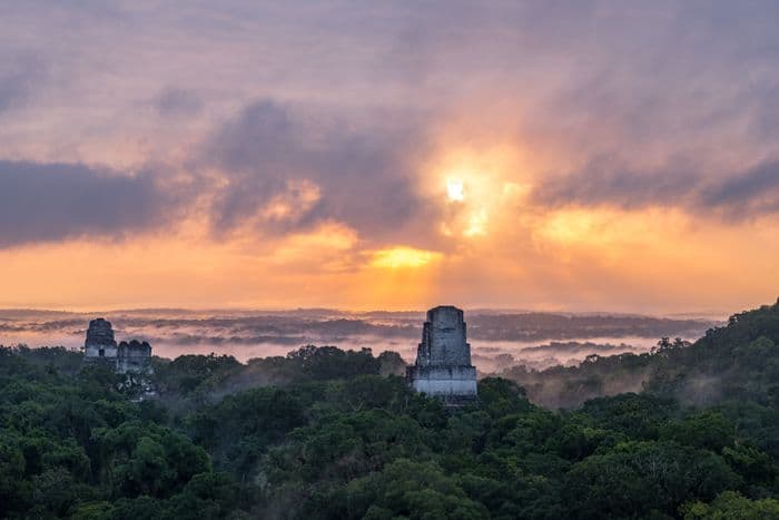 Guatemala tikal sunset