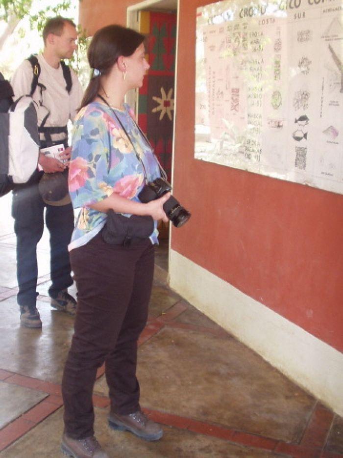 Manuela informiert sich über die Nazca Linien