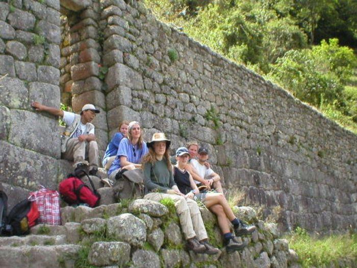 Die Gruppe bei der Ruinen von Winay Wayna