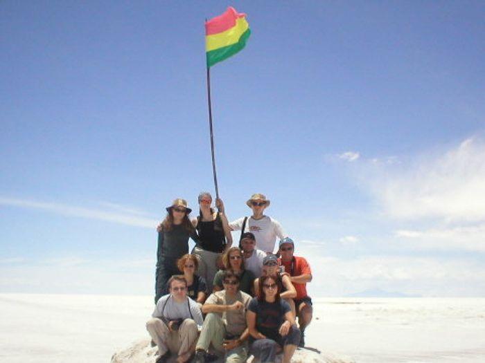 Die Gruppe in der Salzwüste