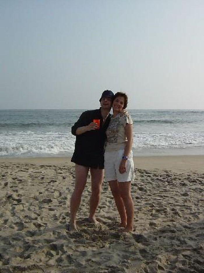 Matthias und Andrea am Strand