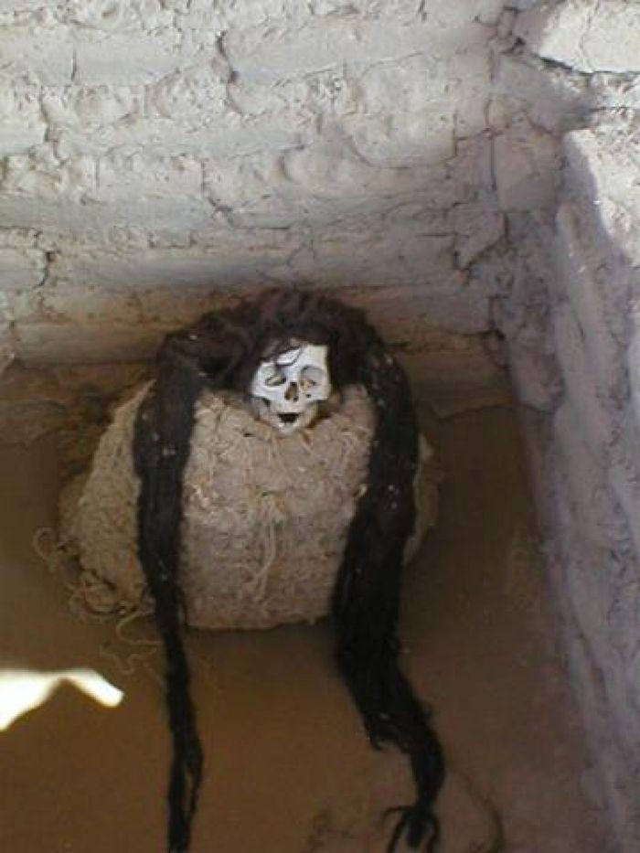 Mumie auf dem Chauchilla Friedhof