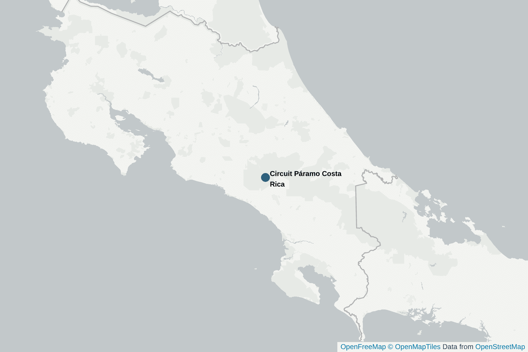 Carte de Circuit Páramo Costa Rica